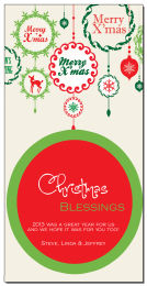 Christmas Blessings Festive Ornaments Card 4